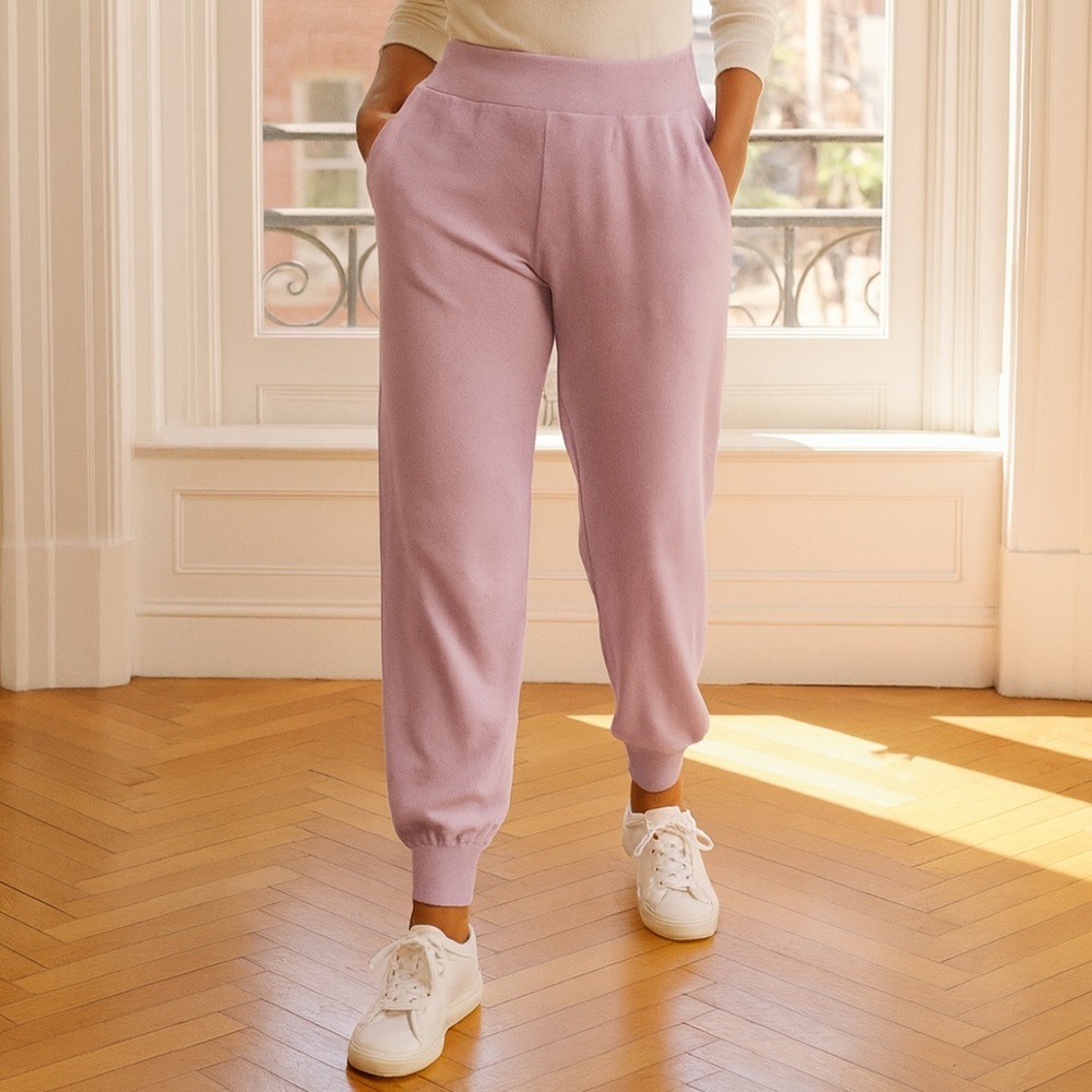 Ava & Viv Light Purple Lavender Soft Stretchy Lounge Yoga Jogger Pants
